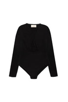 Peraluna-Styleboom X Devon Bodysuit V Yaka Uzun Kol Alttan Çıtçıtlı Kadın Triko Body-Body-10-Milagron.com