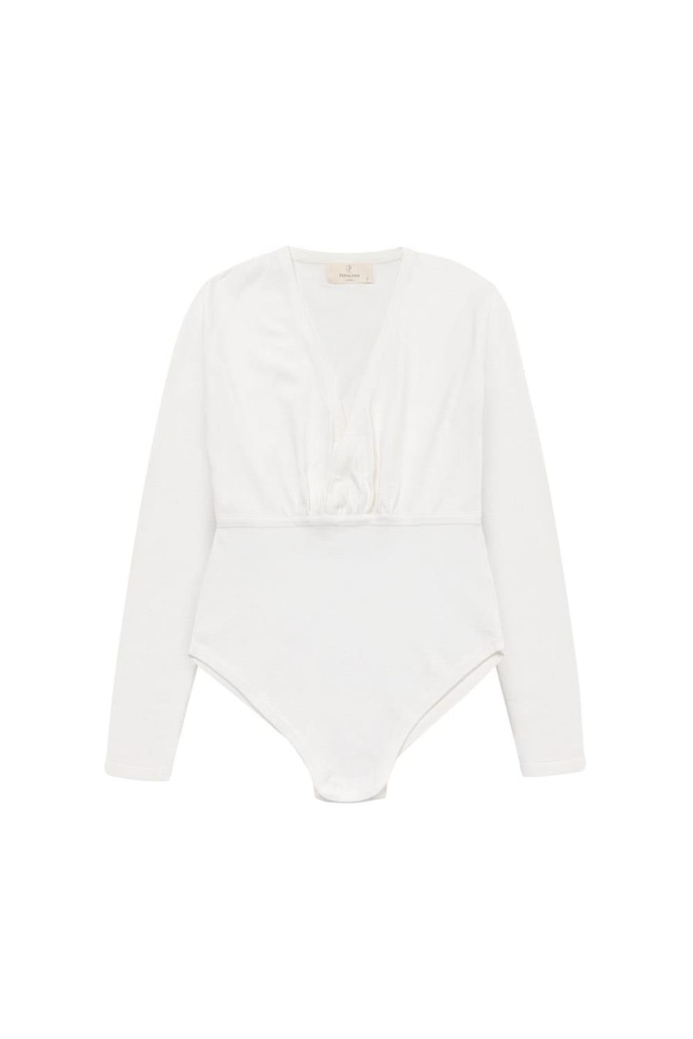 Peraluna-Styleboom X Devon Bodysuit V Yaka Uzun Kol Alttan Çıtçıtlı Kadın Triko Body-Body-6-Milagron.com