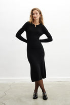 Peraluna-Styleboom X Dorset Dress Toka Detaylı Ribana Örgü Midi Kadın Triko Elbise-Elbise-10-Milagron.com