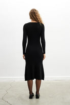 Peraluna-Styleboom X Dorset Dress Toka Detaylı Ribana Örgü Midi Kadın Triko Elbise-Elbise-12-Milagron.com