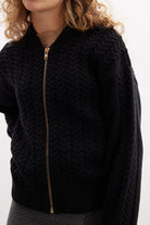 Peraluna-Styleboom X Dover Bomber Jacket Saç örgü Triko Bomber Kadın Triko Ceket-Ceket-11-Milagron.com