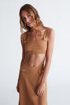 Peraluna-Styleboom X Elizabeth Bralet Düğme Detaylı Askılı Kadın Triko Bralet -Crop Top-10-Milagron.com