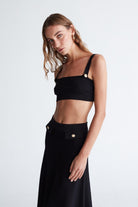 Peraluna-Styleboom X Elizabeth Bralet Düğme Detaylı Askılı Kadın Triko Bralet -Crop Top-26-Milagron.com