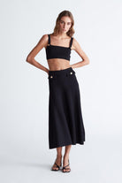 Peraluna-Styleboom X Elizabeth Bralet Düğme Detaylı Askılı Kadın Triko Bralet -Crop Top-27-Milagron.com