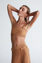 Peraluna-Styleboom X Elizabeth Bralet Düğme Detaylı Askılı Kadın Triko Bralet -Crop Top-9-Milagron.com