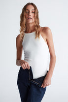 Peraluna-Styleboom X Greta Body Halter Yaka Arkası Çapraz Alttan Çıtçıtlı Kadın Triko Body -Body-28-Milagron.com