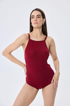 Peraluna-Styleboom X Greta Body Halter Yaka Arkası Çapraz Alttan Çıtçıtlı Kadın Triko Body Bordo-Body-4-Milagron.com