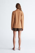 Peraluna-Styleboom X Katherine Blazer Çelik Örgü Klasik Kesim Düğmeli Blazer Kadın Triko Ceket -Ceket-25-Milagron.com