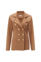 Peraluna-Styleboom X Katherine Blazer Çelik Örgü Klasik Kesim Düğmeli Blazer Kadın Triko Ceket -Ceket-26-Milagron.com