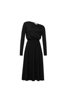 Peraluna-Styleboom X Mayfair Dress Yaka Büzgü Detaylı Tek Omuz Açık Kadın Triko Elbise-Elbise-11-Milagron.com