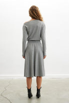 Peraluna-Styleboom X Mayfair Dress Yaka Büzgü Detaylı Tek Omuz Açık Kadın Triko Elbise-Elbise-16-Milagron.com