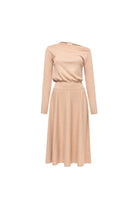 Peraluna-Styleboom X Mayfair Dress Yaka Büzgü Detaylı Tek Omuz Açık Kadın Triko Elbise-Elbise-6-Milagron.com