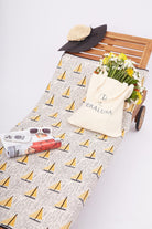 Peraluna Summer Sailing Beach Towel Jakarlı Pamuklu Plaj Örtüsü - Ekru/Multi