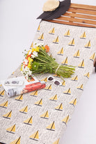 Peraluna Summer Sailing Beach Towel Jakarlı Pamuklu Plaj Örtüsü - Ekru/Multi