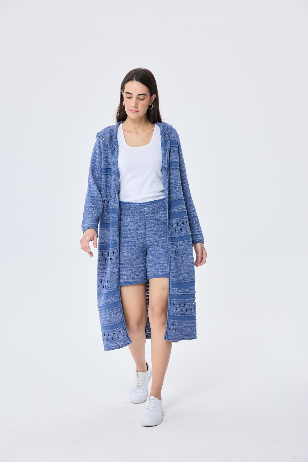Peraluna-Sweetheart, Yazlık Kadın Triko şort Denim Mix-Şort-1-Milagron.com