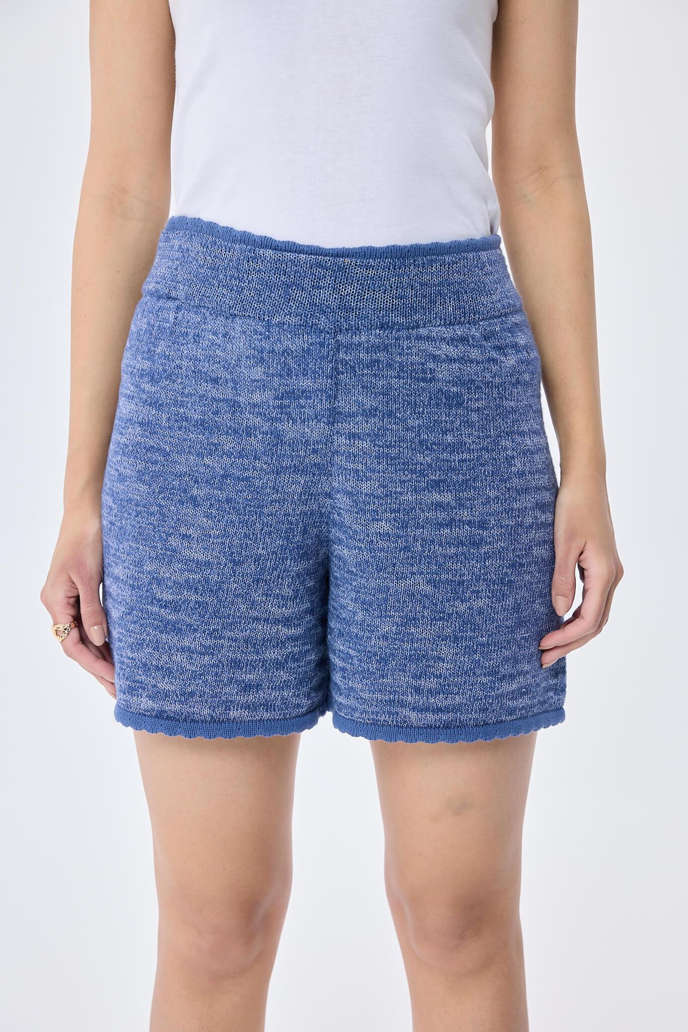 Peraluna-Sweetheart, Yazlık Kadın Triko şort Denim Mix-Şort-5-Milagron.com