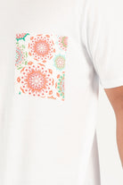 Peraluna Tek Cepli Düz Kesim Uzun Erkek T-Shirt - Beyaz