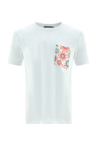 Peraluna Tek Cepli Düz Kesim Uzun Erkek T-Shirt - Beyaz