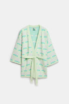 Peraluna Urban Lotus Kimono, İNce Yazlık Kadın Kimono - Mint Multi