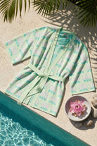 Peraluna Urban Lotus Kimono, İNce Yazlık Kadın Kimono - Mint Multi