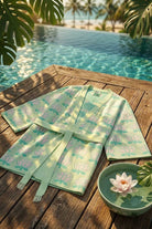 Peraluna Urban Lotus Kimono, İNce Yazlık Kadın Kimono - Mint Multi