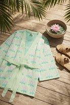 Peraluna Urban Lotus Kimono, İNce Yazlık Kadın Kimono - Mint Multi