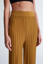 Peraluna-Viola Trousers Ribana Örgü Bel Lastikli Kadın Triko Pantolon -Pantolon-4-Milagron.com