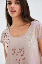 Peraluna-Yazlık Boncuk İşlemeli İnce Elbise Bej-Elbise-7-Milagron.com