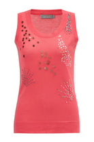 Peraluna-Yazlık İnce Pul İşlemeli Kadın Triko Bluz Bej-Bluz-8-Milagron.com