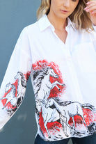 Petra Petrova-At Desenli El Çizimi Gömlek-Gömlek-1-Milagron.com