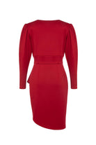 Petra Petrova-Kırmızı Drapeli Elbise Gloria-Elbise-5-Milagron.com