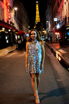 Petra Petrova-Gri Bolerolu Payetli Elbise Alexis-Elbise-5-Milagron.com