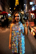 Petra Petrova-Gri Payetli Elbise Alexis-Elbise-3-Milagron.com