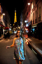 Petra Petrova-Gri Payetli Elbise Alexis-Elbise-4-Milagron.com