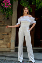 Petra Petrova-İvy Beyaz Fırfırlı Tulum-Tulum-1-Milagron.com