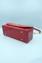 Petra Petrova-Kirmizi Krokodil Baskılı Kutu Çanta-El Çantası-3-Milagron.com