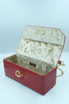 Petra Petrova-Kirmizi Krokodil Baskılı Kutu Çanta-El Çantası-4-Milagron.com