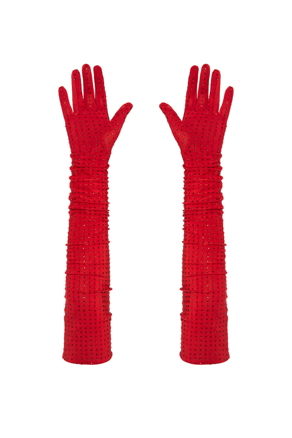 Kırmızı Taşlı Uzun Eldiven - 1