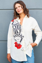 Petra Petrova-Kupa Kraliçesi El Çizimi Gömlek-Gömlek-1-Milagron.com