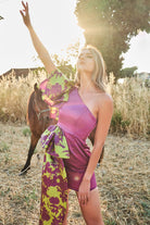 Petra Petrova-Tek Omuzlu Fuşya Mini Abiye Lora-Elbise-4-Milagron.com