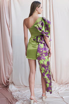 Petra Petrova-Tek Omuzlu Yeşil Mini Abiye Lora-Elbise-3-Milagron.com