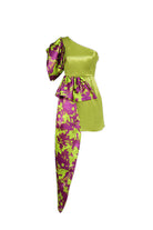 Petra Petrova-Tek Omuzlu Yeşil Mini Abiye Lora-Elbise-5-Milagron.com