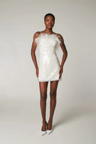 Petra Petrova-Luna Beyaz Otrişli Payet Elbise-Elbise-3-Milagron.com