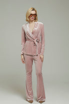 Pembe İspanyol Paça Pantolon Angel - 1