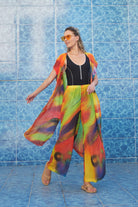 Petra Petrova-Renkli Kimono Ve Pantolon Seti-Alt - Üst Takım-1-Milagron.com