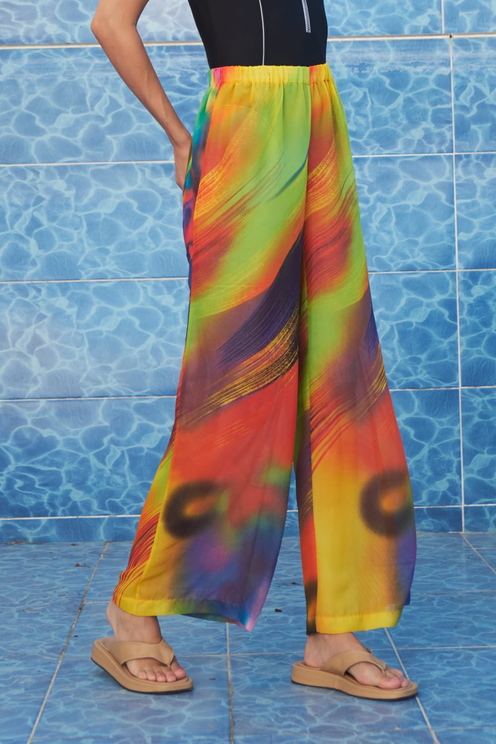 Petra Petrova-Renkli Kimono Ve Pantolon Seti-Alt - Üst Takım-3-Milagron.com