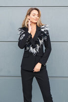 Petra Petrova-Siyah Otriş Detaylı Takım Siyah Kuğu-Alt - Üst Takım-1-Milagron.com