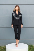 Petra Petrova-Siyah Otriş Detaylı Takım Siyah Kuğu-Alt - Üst Takım-4-Milagron.com