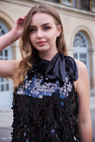 Petra Petrova-Siyah Payetli Mini Elbise Alexis-Elbise-2-Milagron.com