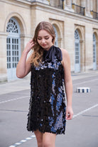 Petra Petrova-Siyah Payetli Mini Elbise Alexis-Elbise-3-Milagron.com